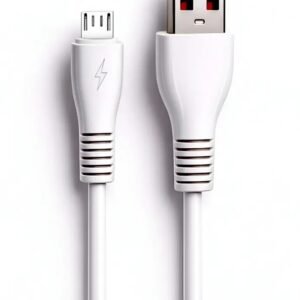 USB Cable 3 A 1 m Micro USB Cable 18 watt B Type Data Cable for Android Smartphones – 1 Meter Fast Charging and Durable B Type Charger Cable Compatible with Powerbanks, Speakers and More  (Compatible with Mobiles, Power Banks, Tablets, Speaker, Headphone, White, One Cable)