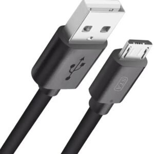 USB Cable 1.2 m Fast Charging USB Micro cable & Data Sync.  (Compatible with All Smartphones, Tablets and MP3 player, Black, One Cable)