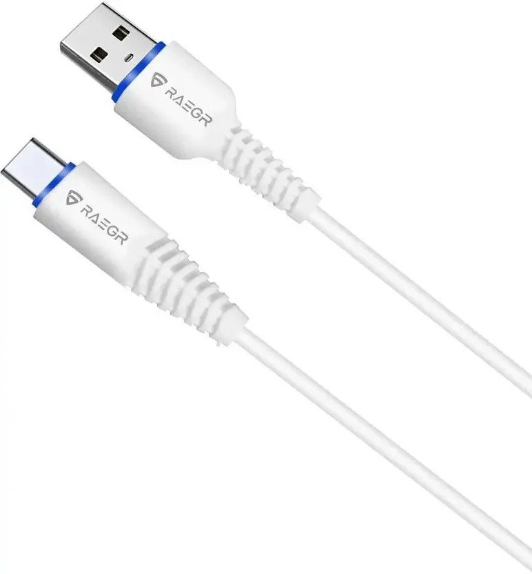 USB Type C Cable 2 A 1 m Rapidline 100AC RG10134_WH (Compatible with iPhone 17 Series / iPhone 16 / 15 Seies, Galaxy S25 / S24/S23/S22 series, White, One Cable)