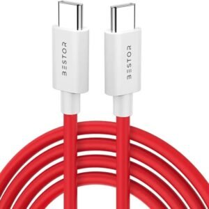 USB Type C Cable 1 m Type-C to Type-C Fast Charging Cable  (Compatible with MOBILE, LAPTOPS, TABLET, COMPUTER, Red)