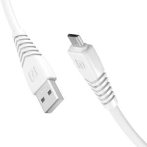 USB Cable 3 A 1 m POR-1031 Konnect Core II  (Compatible with Mobile, White, One Cable)