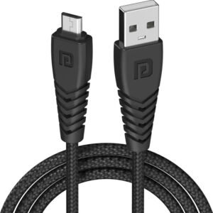 USB Cable 2 A 1 m Nylon Braided Konnect B  (Compatible with Mobile, Computer, Black, One Cable)
