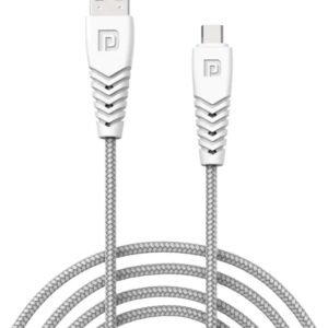 USB Cable 2 A 1 m Nylon Braided Konnect B  (Compatible with Mobile, Computer, White, One Cable)